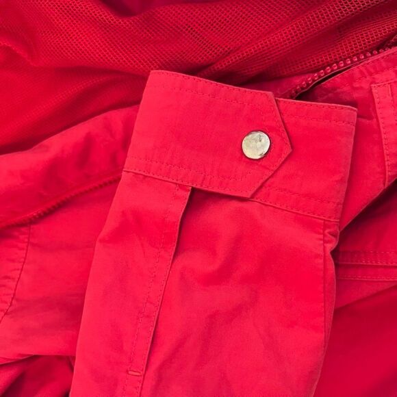 Larry Levine LL Red Sport Hooded Zip Windbreaker Jacket Size Small - Picture 9 of 9